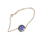 Bracelet Médaillon Bleu Profond doré à l'Or - Charles Orwin