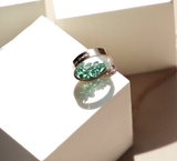 Sautoir Médaillon Vert profond doré à l'Or - Charles Orwin